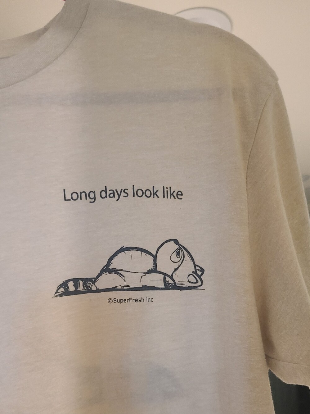 Super Fresh Beige "Long days look like" Graphic Tee